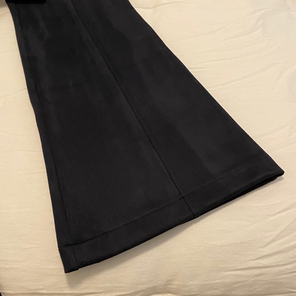 Spanx faux suede flare pants in rich classic navy - Picture 4 of 5
